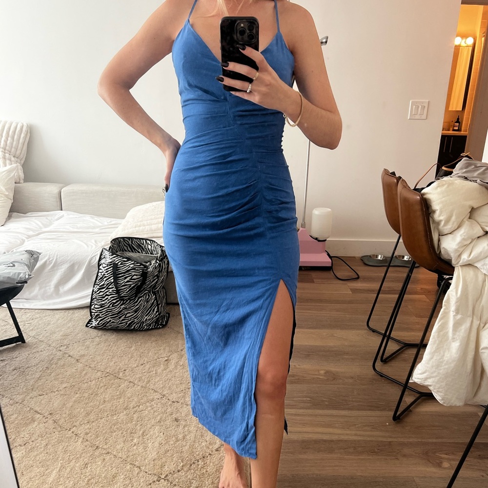 Zara mid length cotton dress - very flattering!